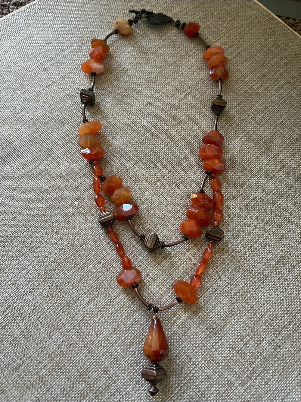 Handcrafted Carnelian Stone Necklace - Women Jewelry - Picture 2 of 7